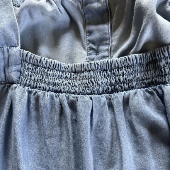 Motherhood Maternity Women’s Blue Denim Tank Blouse w/Tie Front Size XL - Picture 8 of 11